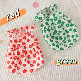 Dog Apparel Dress Lace Shoulder Thin Spring And Summer Flower Sleeve Cat Pet Clothing Small