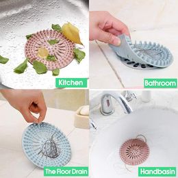 Hair Catcher Durable Silicone Hair Stopper Shower Drain Cover Protector Hair Trap Sink Strainer for Kitchen Bathroom Bathtub