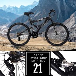 Bikes New Super Bicycle 26 Mens Catastrophe Mountain Bike Black Q240523