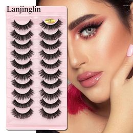False Eyelashes Faux Cils 3/10 Pairs Fluffy Dramatic 3D Mink Lashes Handmade Extension Makeup Russian Strip Maquillaje