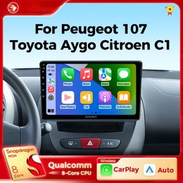 Android 12 Car dvd Radio For Peugeot 107 Toyota Aygo Citroen C1 2005-2014 Stereo Carplay GPS Navi Multimedia Player No 2Din