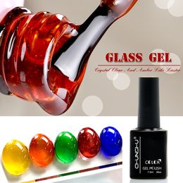 7.3ML Translucent Amber Coloured Gel Nail Enamel Gel Nail Art Manicure UV Gel Nail Polish Lacquer Varnish Glass Gel Polish DIY