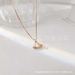 Fashion expert exclusive Bulgarly limited necklace High fashionable Vgold gold white diamonds small have Original logo
