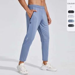 LL Mens Jogger Long Pants Sport Yoga Outfit Quick Dry Drawstring Gym Pockets Sweatpants Trousers Casual Elastic Waist 1155ess