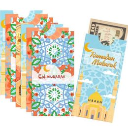 Gift Cards Greeting Cards 4 pieces of Eid al Fitr Mubarak envelope currency gift card holder for Ramadan Mubarak decoration 2024 Islamic WX5.22752