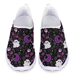 Casual Shoes Cute Ghost Skull Moon Halloween Gift Ladies Spring And Autumn Walking Non-slip Durable Sneakers Personalised Design