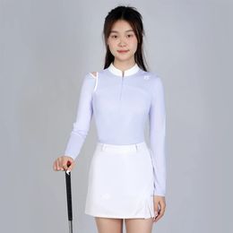 Golf T-shirt for Women Outdoor Sports Golf Shirt Anti Uv Ladies Golf Dress Tennis Tops 240522