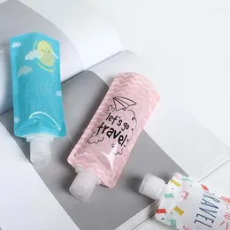 Storage Bags 100ml Liquid Dispensing Shampoo Bag Candy Colour Lotion Packing Bottles Squeeze Travel Makeup Container Portable
