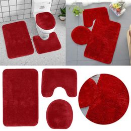 Carpets 3 Piece Bathroom Rug Set Super Soft Toilet Tub Air Floor Mat Nonslip Carpet Warm Throw Blanket