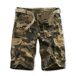 Men Camouflage Cargo Shorts Summer Cotton Loose Casual Straight Sports Jogger Military Cargo Short Pant Men Clothing 240524