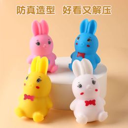 Kids Soft Rubber Slow Rebound Cute Rabbit Pinch Music Flour Decompression and Release Toy Adult Gift