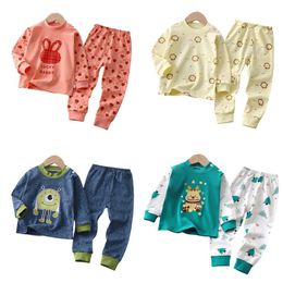 New Autumn Winter Thermal Underwear Set Children's Clothing Boys Girls Long Johns Cotton Pamas Kids Baby Home Clothes L2405