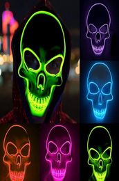 Halloween LED Light Mask Light Up Party Neon Cosplay Costume Tools Party Horror Glowing Dance Masks8910589