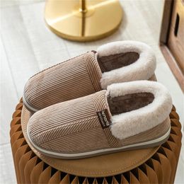 Slippers Warm Home For Men Winter Furry Short Plush Women Non Slip Bedroom Couple Soft Indoor Male Shoes
