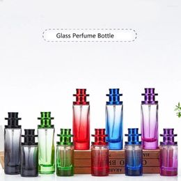 Storage Bottles High Grade Glass Perfume Bottle Elegant Refillable Atomizer Spray Press Type 20l/30ml Cosmetic Container Travel