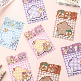 Pcs/lot Kawaii Bear Girl Memo Pad Sticky Note Cute N Times Stationery Label Notepad Post School Supplies