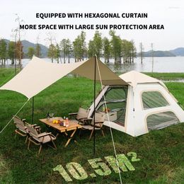 Tents And Shelters Trekking Ultralight Automatic Camping Tent Beach Sun Trips 4 People Waterproof Included With Frame Lightweight One-person