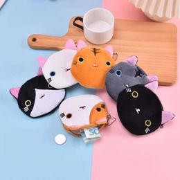 Purse Instagram Cartoon Mini Cat Plush Coin Wallet High Appearance Coin Wallet Childrens Gift Y240524