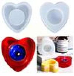 Craft Tools Different Shapes Candle Holder Concrete Moulds Heart Cement Mould Oval Square Mini Pot Mould Plaster Flower Candlestick 6164124