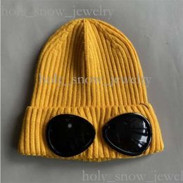 CP hat designer cap Two Lens Glasses Goggles bucket hat Beanies Men stones cap Knitted Hats Skull Caps Outdoor Women Winter Beanie Black Grey Bonnet Gorros 368