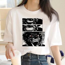 Women's T Shirts Yujiro Hanma Baki Tshirt Women Streetwear Tee Girl 2000s Clothing