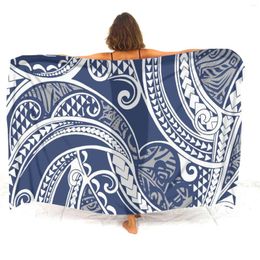 Soft Casual Sarong Custom Polynesian Vintage Art Print Ethnic Tribe Design 2024 Bikini Jacket Ladies Summer Scarf