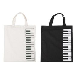 Musical Notes Piano Keyboard Tote Bag Woman Girls Music Symbols Handbag