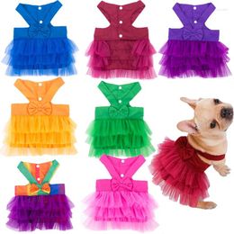 Dog Apparel 2024 Spring/Summer Pet Skirt Comfortable And Breathable Strap Dress Set Wholesale Puppy Clothes Chihuahua