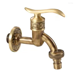 Bathroom Sink Faucets 1PC All-Copper Bibcock European-Style Antique Single-Cooling Washing Machine Faucet Quick-Opening Special Tap Thread