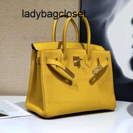 Leather Lychee Classic Bags Berkins Genuine Designer 2024 Top Quality Temperament Womens Leathers Portable Bag Pattern Highend Layer Togo Women Cow 2 SW 1J37