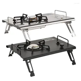 Camp Furniture IGT Table Gas Stove Portable Folding Camping 4000W High Power Burner Compatible With For Outdoor Cooking