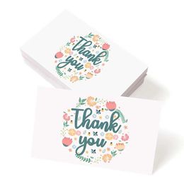 Gift Cards Greeting Cards 50 Thank You Cards DIY Business Gift Packaging Happy Birthday Card for Small Shop Gift Decoration Thank You Card WX5.22