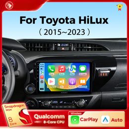 Car dvd Radio Android Stereo for Toyota Hilux Pick Up AN120 2015-2023 Touch Screen Multimedia Player Navigation GPS Head Unit