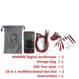 AN8008 AN8009 Auto Range Digital Multimeter 9999 counts With Backlight AC/DC Ammeter Voltmeter Ohm Transistor Tester multi Metre