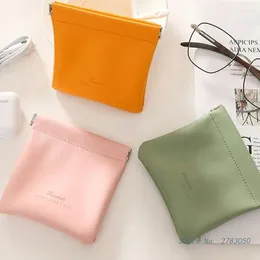 Storage Bags PU Leather Makeup Bag Portable Coin Purse Container For Sundry Lipstick Sundries Cosmetic Pouch Change