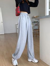 Women's Pants 2024 Woman Streetwear Korean Style Loose Joggers Women Sweatpants Grey High Waist Comfort Simple Basic Casual Fashion Trou