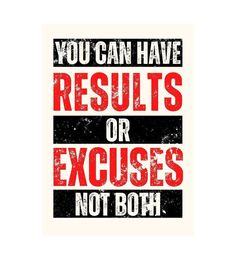 Bodybuilding Gym Workout Motivation Inspiration Results Or Excuses Wall Art Decoration Poster Canvas Print