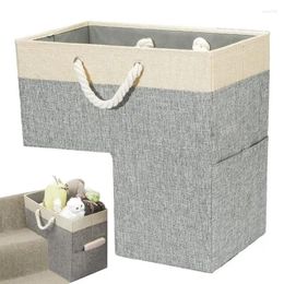 Laundry Bags Stair Basket L-Shaped Organizer With Handles Perfect Fit Storage Case For Shoes Socks Toys Blankets