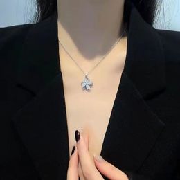 Rotatable Windmill Pendant Girls Japan and South Korea Fashion Niche Personality Clavicle Necklace Small Jewellery Gift 240524