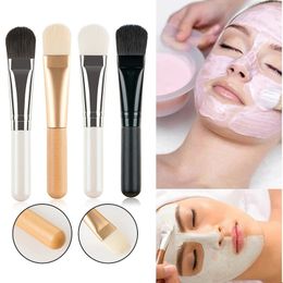 Face Mask Brush Flat Soft Hair Cleansing Skin Care Blender Foundation Applicator Concealer Beauty Makeup Tool 240523