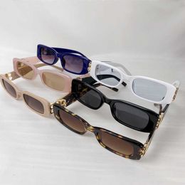 Sunglasses Sunglasses Fashion Small Rectangle Bb Women Men 2022 Brand Design Ladies Skinny Outdoor Shopping Shade Retro 204G