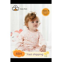 Newborn pure cotton one year baby girl jumpsuit, clothing early spring and autumn pamas L2405