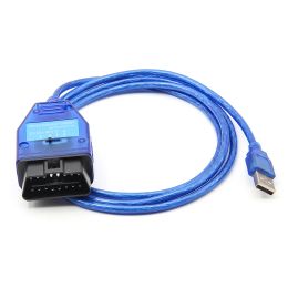 För VAG KKL Fiat Ecuskan OBD2 Diagnostic Cable FTDI för VAG KKL COM för VW/Audu/Seat/Skoda Auto Car Scan Tool USB -gränssnitt