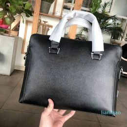 Men Shoulder Briefcase Black Leather Designer Handbag Business Men Laptop Bag Messenger Bag 5 star review 298S