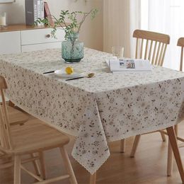 Table Cloth Bloom Cover With Lace Customizable Blending Flower Tablecloth For Home Kitchen Dinning Tea Coffee Decoration