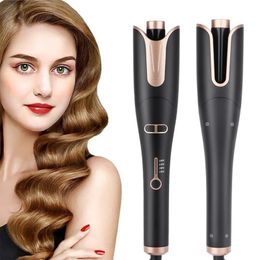 Professional LCD Display Negative Ceramic Curling Wand Hair Auto Rotating Electric Hair Curler Fast Style Tools