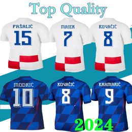 2024 Euro cup Croatia Soccer Jerseys Modric 24 25 BREKALO PERISIC Football Shirt BROZOVIC REBIC Jersey Fans Player national team Home away men kids kits Uniform