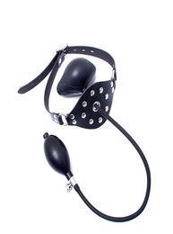 BDSM Inflatable Gag Latex Rubber Inflating Large Size Open Mouth Ball Gags Mask Hood Head Harness Fetish Punish Sex Toy New Design5811779