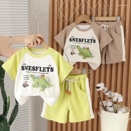 Clothing Sets Boys Clothes Summer 2024 Children Cotton T-shirts Shorts 2pcs Casual Suit For Baby Tracksuits Kids Cute Outfits 1 2 3 4 5Y