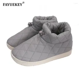 Slippers FAYUEKEY Autumn Winter Home Cotton Ladies Women Indoor Outside Floor Bedroom Couples Slipper Flat Shoes Girls Gift